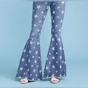 Judy Blue Starry Night Flare Stretch  Jeans Concert, Festival, Hippie 3/26